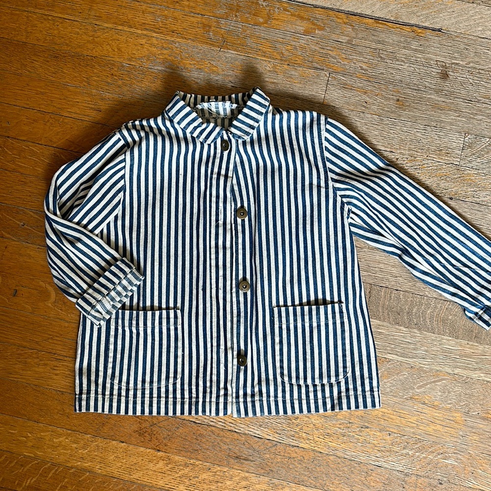 Hey Gang railroad stripe jacket